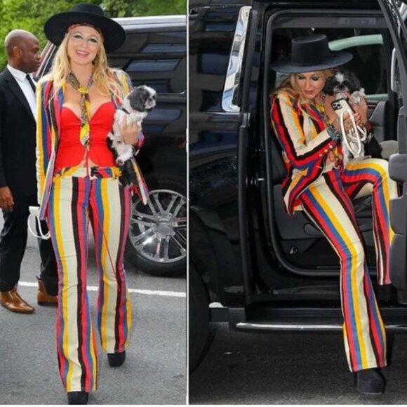 Rainbow 🌈 Colorful Striped Pants - Picture 1 of 14